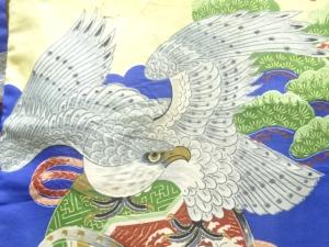 アンティーク　鷹に兜模様男児着物